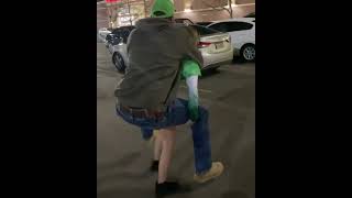 Small Girl Lift And Carry Big Heavy Man