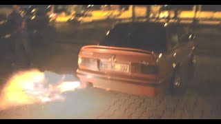 BMW E30 Turbo Çatara Patara Eksoz Patlatma - Flame - Alev Atma