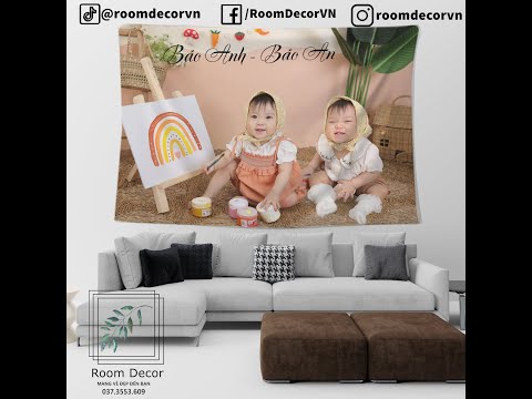 Tranh thảm treo tường chúc mừng sinh nhật bé yêu | Trang trí buổi sinh nhật | tranh treo sinh nhật
