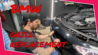 BMW Grill replacement (how to replace the front grill on a BMW)