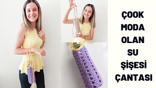 Herkes Cook Sevdi̇ Bu Yaz Cok Moda Olan Su Şi̇şesi̇ Kilifi Yapilişi Crochet Water Bottle