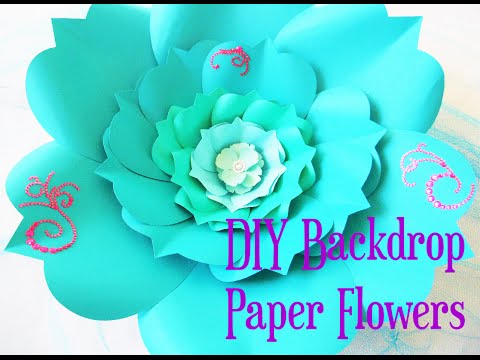 Set of 5 Giant Flower Templates- DIY Paper Flower Wall Set of 5 Giant Flower Templates- DIY Paper Flower Wall