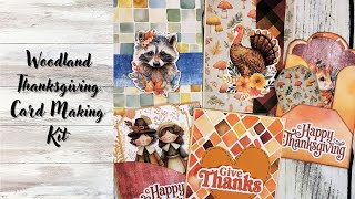 How To Make Woodland Thanksgiving Cards Diy Fall Card Making Tutorial Using Printable Kit