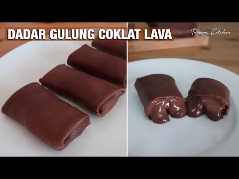 Dadar Gulung Coklat Lava | Chocolate Crepes Lava Cake