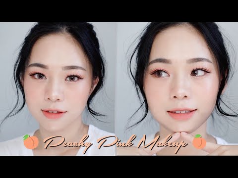 SUMMER PEACHY PINK LOOK | KOREAN MAKEUP TUTORIAL - YouTube