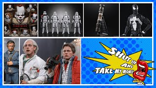 Shut Up and Take My Money: Hot Toys BTTF, Marvel Legends Black Suit Spiderman, NECA Jaws and IT figs