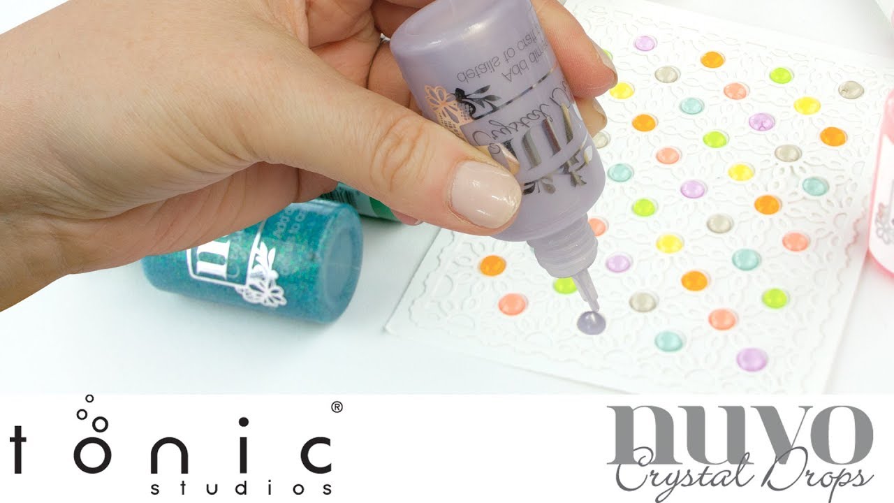 How To Use Nuvo Crystal Drops & Glitter Drops - Tonic Studios Tutorial - Jodie Johnson