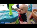 Owen's First Time in the Backyard Waterpark