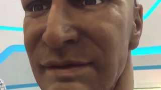 Lifelike Humanoid Robot Han From Hanson Robotics. Seen At The Global Sources Mobile Electronics Show