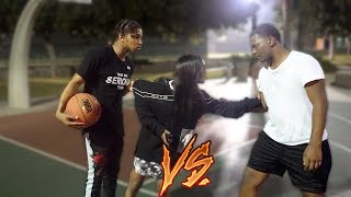 1v1 Basketball vs. My 14 Year Old Sister's Boyfriend... (If I win they have to break up)