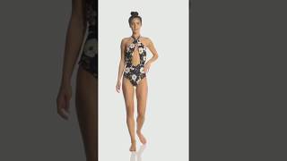 Beach Riot X Stone Cold Fox Paige High Neck Halter One Piece Swimsuit Swimoutlet