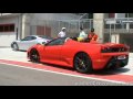 Ferrari 430 Scuderia Spider 16M in Action - Start Rev Accelerations Fly Bys