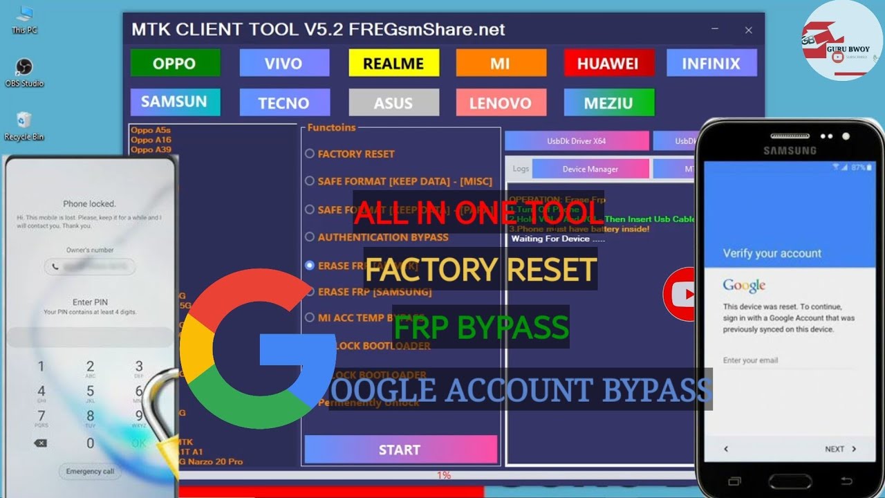 ALL IN ONE, MTK CLIENT TOOL, REMOVE PIN, PASSWORD, ALL IN ONE, MTK CLIENT TOOL, REMOVE PIN, PASSWORD,
