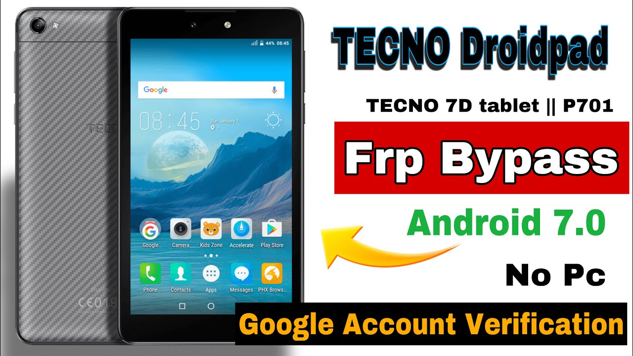 TECNO Droidpad 7D (P701) Frp Bypass || All TECNO tablet TECNO Droidpad 7D (P701) Frp Bypass || All TECNO tablet