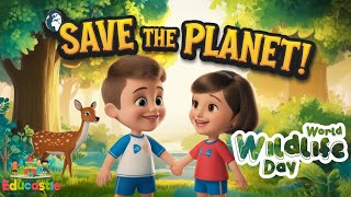 Save The Planet And Animal World Wild Life Day Kids Song Preschool Songs Educastle