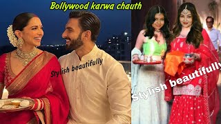 Bollywood Celebrities Karwa Chauth Celebration Deepika Padukone,Aishwarya,Alia Bhatt,Katrina Looks