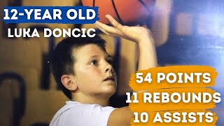 😳 12-year old Luka Doncic with insane triple double!