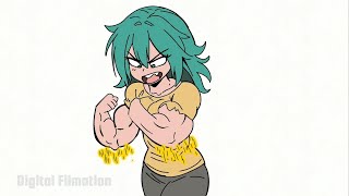 A Quick Female Crazy Muscle Growth Animation