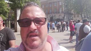 At Downing St for the demonstration free Tommy Robinson At Downing St for the demonstration free Tommy Robinson