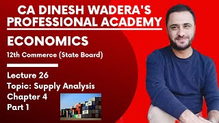 Lecture 27 - Supply Analysis - Chapter 4 - Part 2 - 12th Commerce Economics