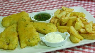 Cómo hacer pescado frito extracrujiente con patatas (Fish and chips) Cómo hacer pescado frito extracrujiente con patatas (Fish and chips)