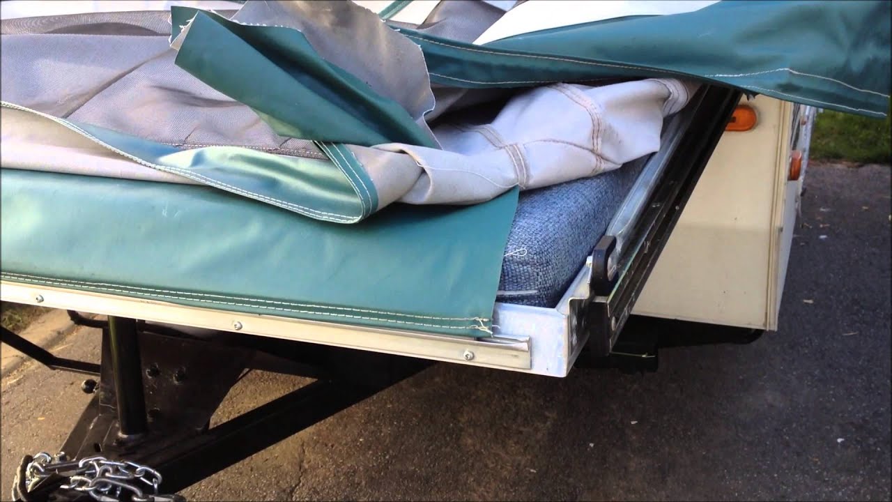 Popup Camper tent trailer Canvas Vinyl repair and removal/install: Part How To Fix Pop Up Camper Canvas