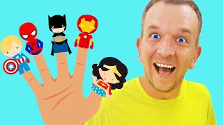 Finger Family Superheros - Kids Songs And Nursery Rhymes With Max