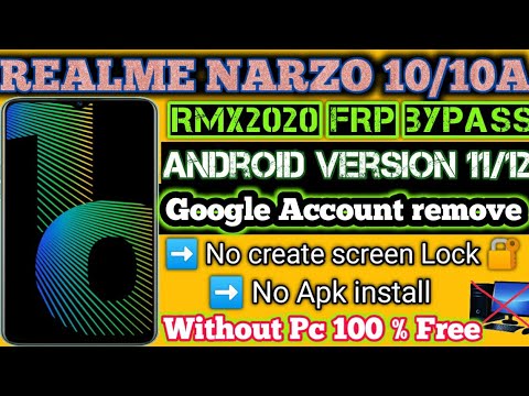 Realme Narzo 10A Frp Bypass || Android 11/12 || Realme Narzo 10A Frp Bypass || Android 11/12 ||