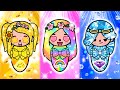 Golden, Diamond And Rainbow Girl Was Adopted By A Poor Mom | Sad Story | Toca Life Story | Toca Boca
