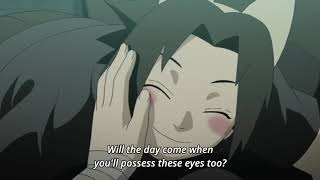 Sasuke sees Itachi crying with the Sharingan