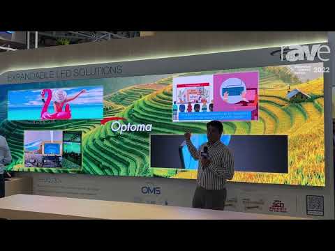 ISE 2022: Optoma Features FHDQ130+ All-in-One dvLED Display, Can Be Daisy-Chained Via Splice Mode