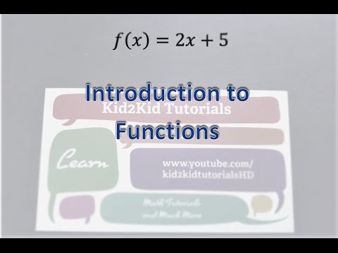 Intro to Functions | Algebra 1 | Kid2Kid Tutorials