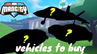TOP 5 VEHICLES TO BUY  IN MAD CITY | ROBLOX