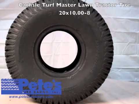 Carlisle Turf Master Lawn Tractor Tire 20x10.00-8 The Carlisle Turf Master Lawn Tractor Tire Was Designed For Use On Commercial Lawn Care...
