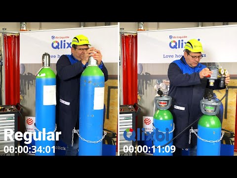 Watch Gasflasche wechseln in 15 sek | Spare Zeit beim Schweißen mit Qlixbi | 👨‍🏭 on YouTube.