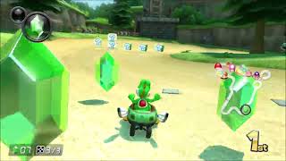 Mario Kart 8 Deluxe - Hyrule Circuit 150Cc Green Yoshi W Biddybuggy
