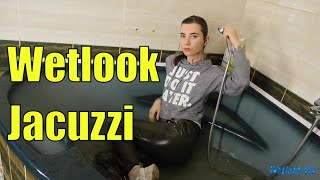 Wetlook Girl Fully Clothed In The Jacuzzi | Wetlook Jacuzzi | Wetlook Sweatshirt