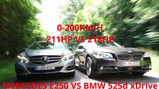 BMW 525d xDrive VS Mercedes E250 ACCELERATRİON 0-200 km/h