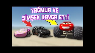 Yağmur Ve Şi̇mşek Mcqueen Kavga Edi̇yor Şi̇mşek Mcqueen Fbi Arabasini Patlatiyor