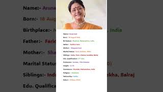 Beautiful Actress Aruna Irani Biography