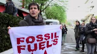 300 militant⋅e⋅s du mouvement pour le climat perturbent le Sommet international du pétrole à Paris