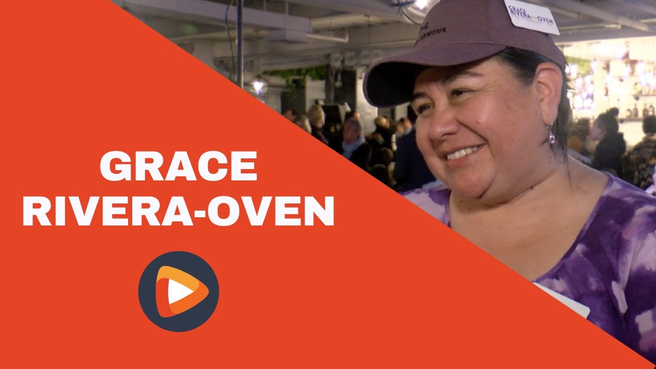 选举之夜对第一学区董事会候选人Grace Rivera-Oven的采访