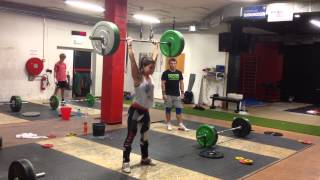 Paused power clean + paused power jerk: 65 x 1+3 by Mia Åkerlund