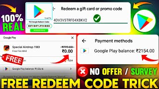Free Redeem Code | Free Google Play Redeem code | How To Get Redeem Code | Free 