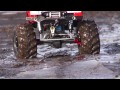 RC ADVENTURES - Mega Mud Truck Blows Motor pulling Speed Boat on a Trailer