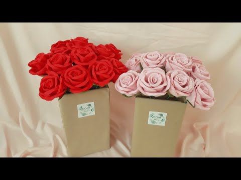 Cara membuat bunga mawar dari kain flanel || Felt Rose tutorial