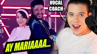 Ráfaga, Maria Becerra - Mentirosa Remix | Reaccion Vocal Coach Ema Arias
