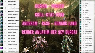 Imkira Kurian - Porutu Rehberi Skillstati̇tem Ve Ardream - Base - Ronark Land Her Şey Burda.