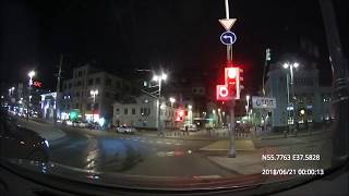 Видео Night driving in Moscow agglomeration 20-21/06/2018 (timelapse) от Magistrserega, Садово-Крестьянская улица, Москва, Россия