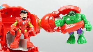 Playskool Heroes Marvel Super Hero Adventures Stark Tech Armor Hulk Iron Man Avengers Toys